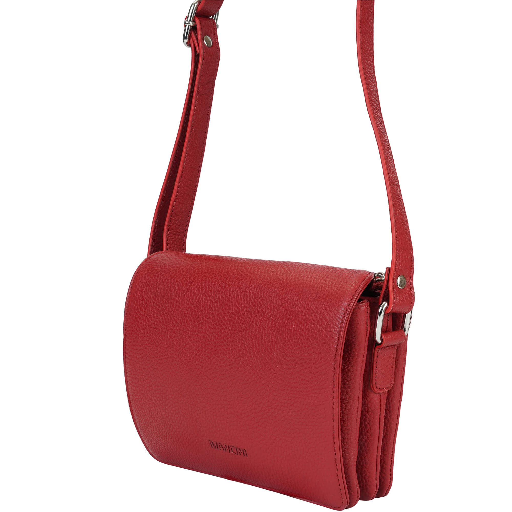 Mancini Pebbled Leather Connie Small Crossbody Handbag for Women - Stylish & Compact Purse for Everyday Use, Travel & Shopping