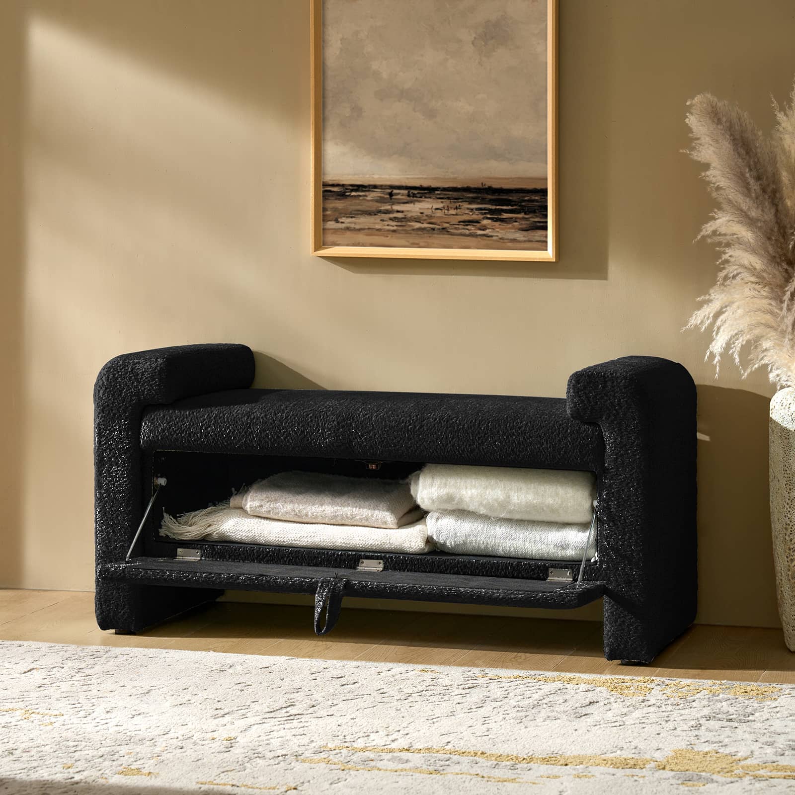 Baldesca Wooden Bench with Storage Drawer - Solid Wood Frame, Sturdy & Versatile Entryway, Bedroom, or Living Room Seating Furniture
