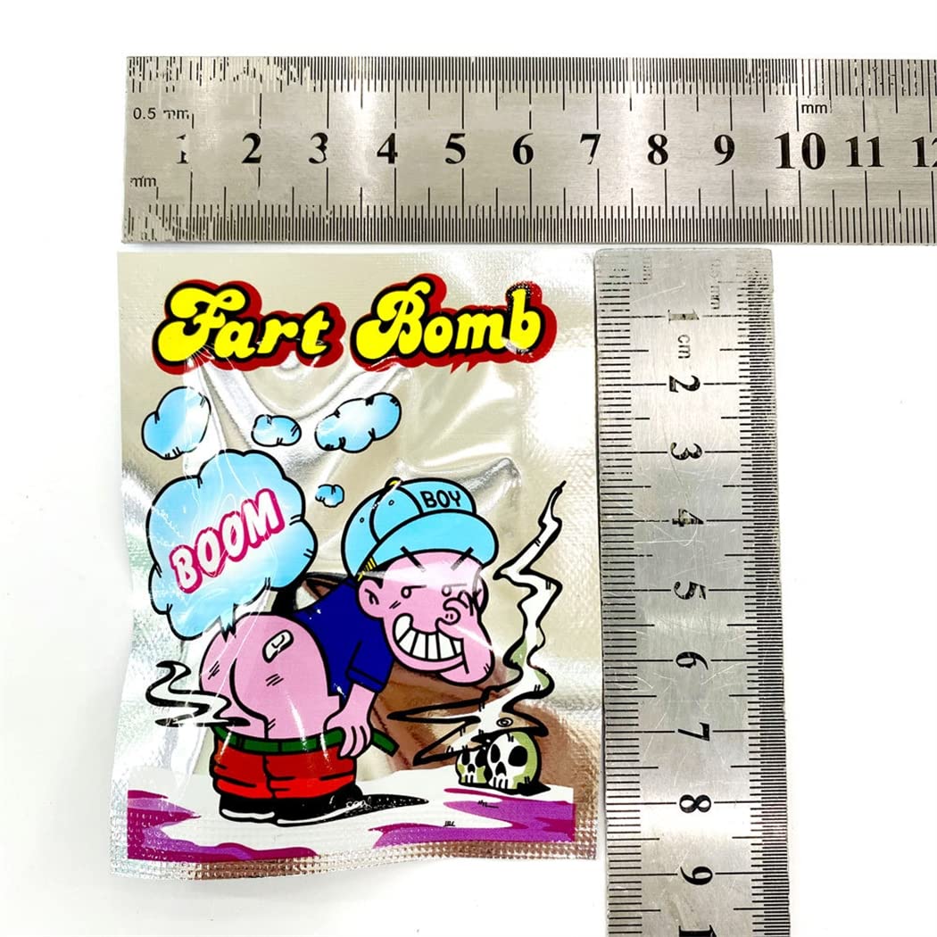 50pcs Stink Bombs Prank Bag - Funny Fart Joke Gag Gift for Parties, Halloween Prank Toys, Office Pranks & April Fools Day Gifts - Stinky Smelly Bomb Pouch for Practical Jokes
