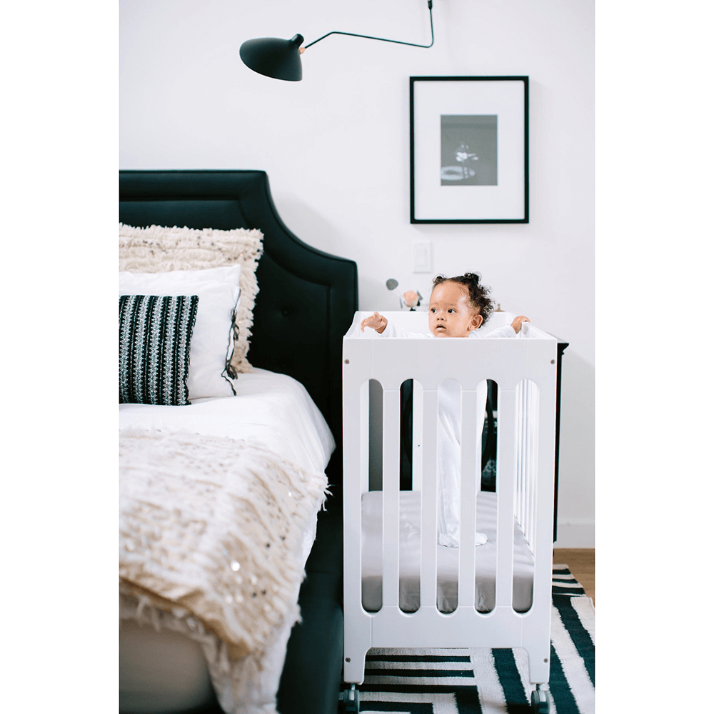 Bloom Baby Alma Mini Crib - Portable Lightweight Baby Crib for Nursery, Travel & Small Spaces | Compact Safe Sleep Solution for Newborns & Toddlers