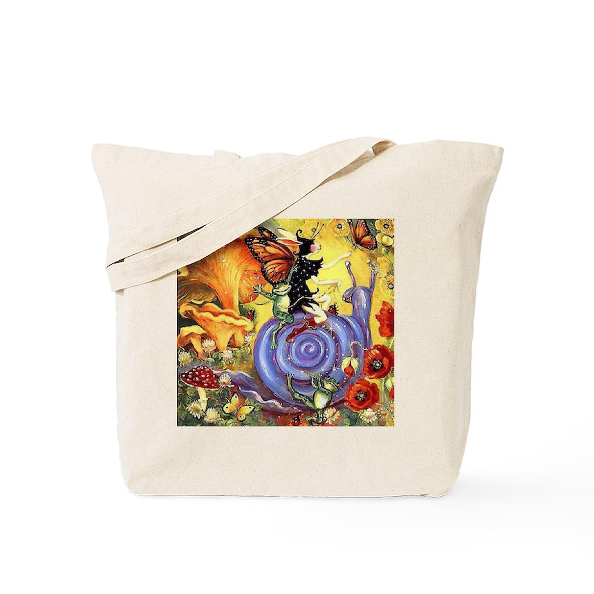 Butterfly Fairy Tote Bag - Natural Canvas Reusable Shopping Bag for Women, Eco-Friendly Grocery Tote - Perfect for Beach, Market & Daily Use