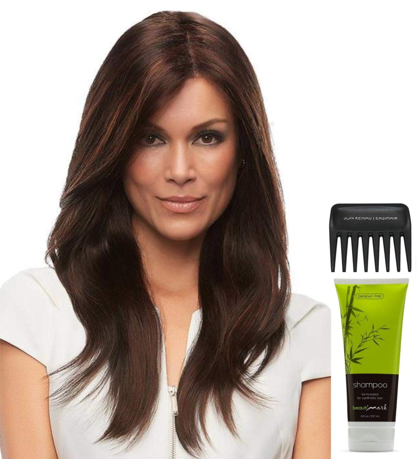 Jon Renau Zara Petite Wig Bundle (FS6/30/27) - Includes Synthetic Shampoo, Wide Tooth Comb & Styling Guide - Perfect for Daily Wear, Cosplay & Hair Loss Solutions