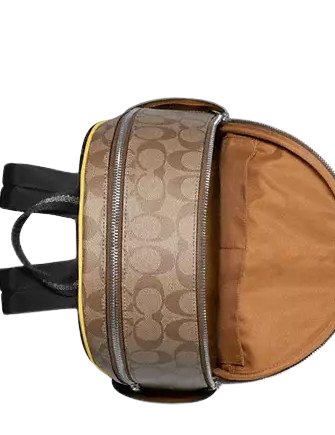 Coach Signature Canvas Court Backpack - Stylish & Durable Women's Backpack for Work, School & Travel | Perfect for Laptops, Books & Essentials