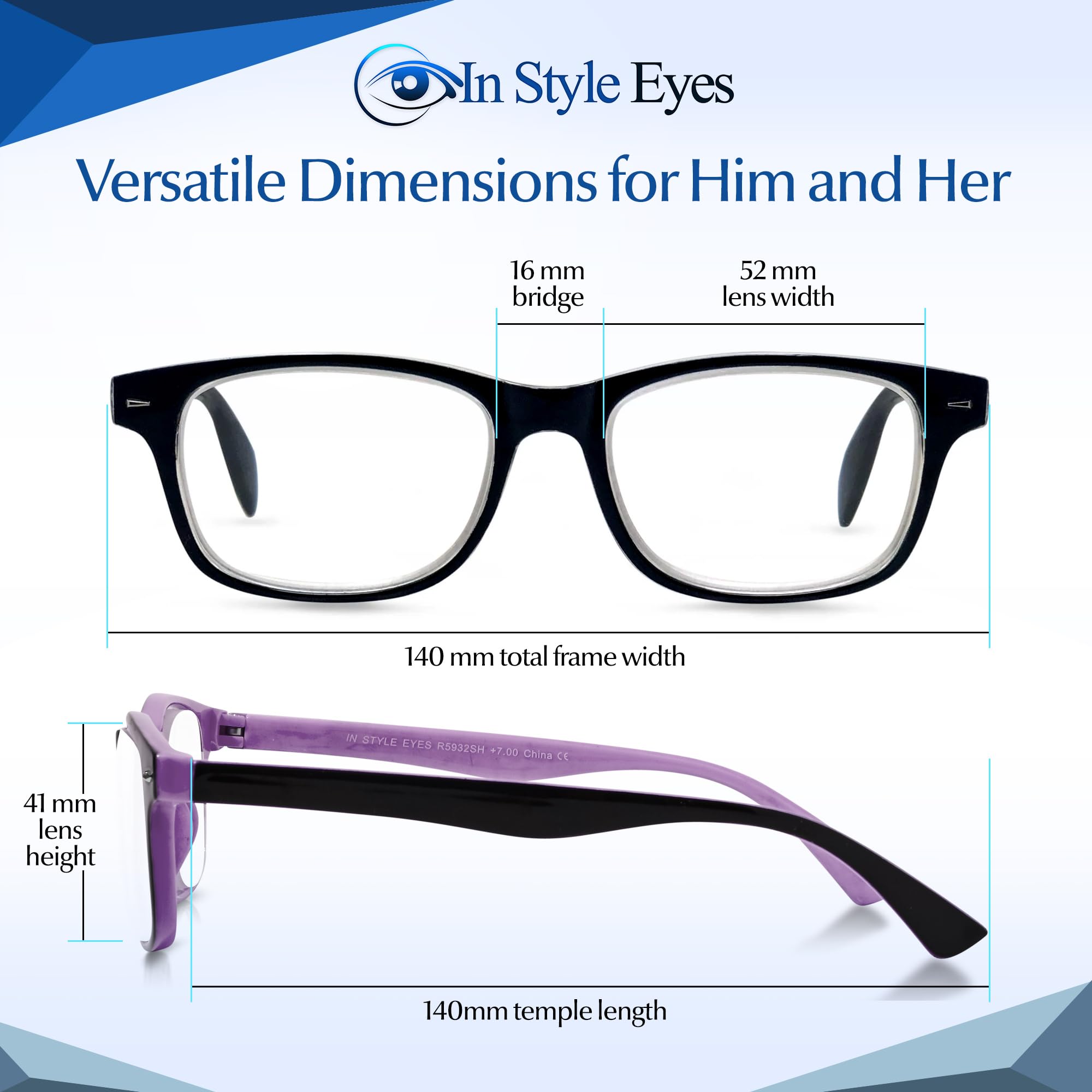 Super Strong High Magnification Reading Glasses for Women & Men - Non-Polarized Lens - Perfect for Reading Books, Crafts & Close Work