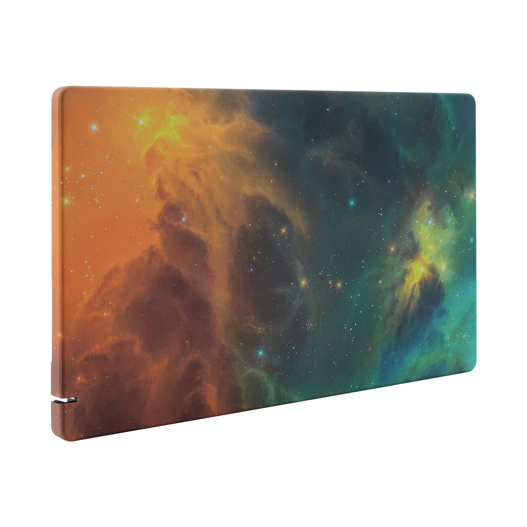 eXtremeRate Soft Touch Grip Faceplate for Nintendo Switch Dock - Orange Star Universe Design, DIY Replacement Housing Shell (Dock Not Included) | Perfect for Gaming Setups & Home Decor