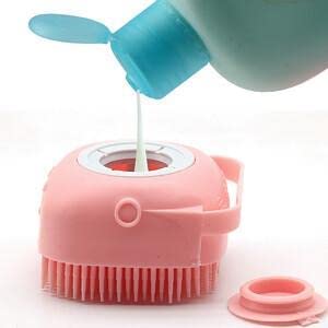 Silicone Body Brush with Shampoo Dispenser - Soft Exfoliating Bath Brush for Shower & Skin Massage - Waterproof Bathroom Accessories (Multicolor, 1 Pack) - Perfect for Exfoliation, Back Scrubbing & Relaxing Spa Experience
