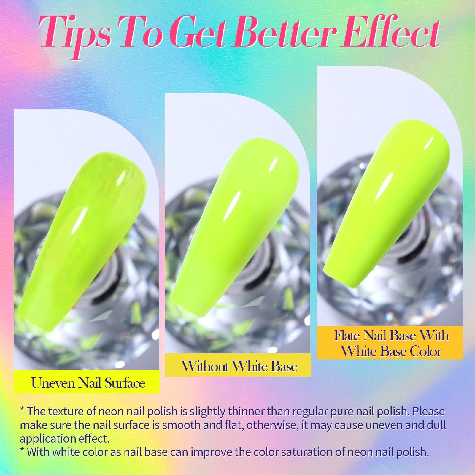 Vibrant Neon Nail Polish Set - 6 Fluorescent Colors (10ml Each) for Party, Summer & Festival Nail Art - USA Shipping Only
