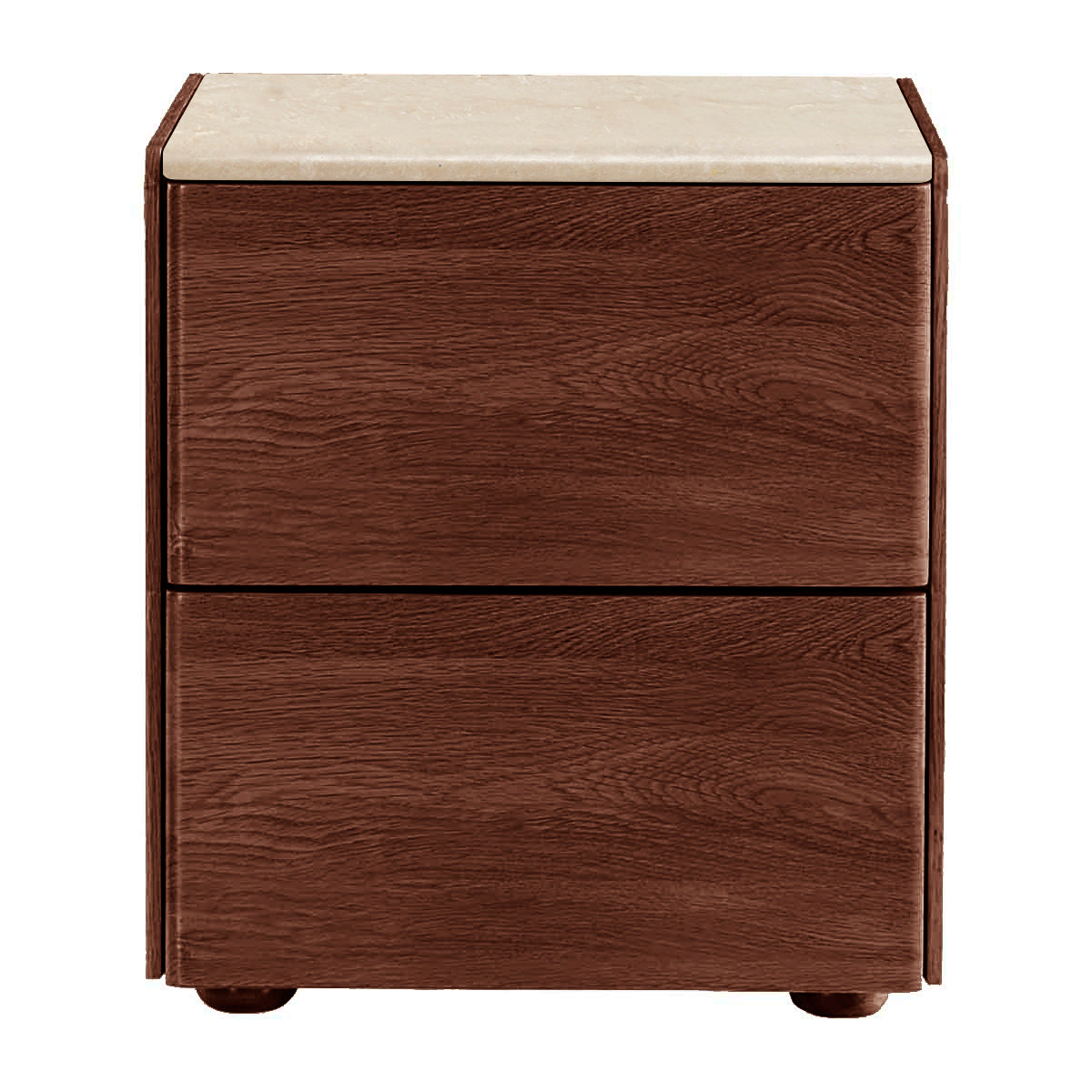 Delta Travertine Bedside Table - Natural Stone Nightstand with Drawer, Modern Bedroom Furniture for Home Decor & Storage - Perfect for Bedrooms, Guest Rooms, and Apartments