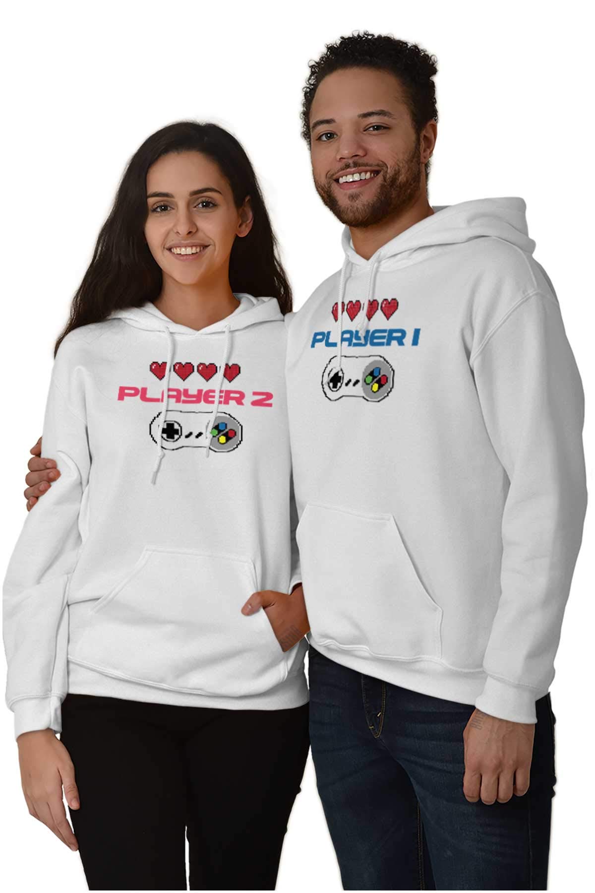 Brisco Brands Gaming Hoodie for Couples, Siblings & BFFs - Cozy Unisex Gamer Sweatshirt with Hood - Perfect for Gaming Nights, Gift Giving & Casual Wear