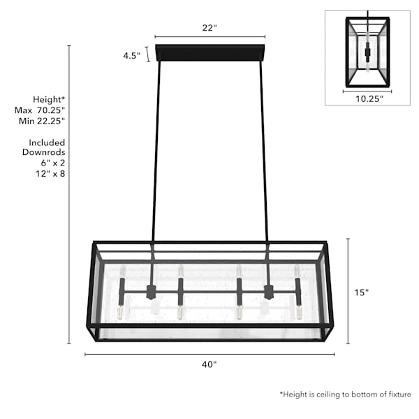 Hunter Felippe 8-Light Chandelier in Natural Iron - Elegant Rustic Ceiling Light Fixture for Dining Room, Living Room & Bedroom Decor