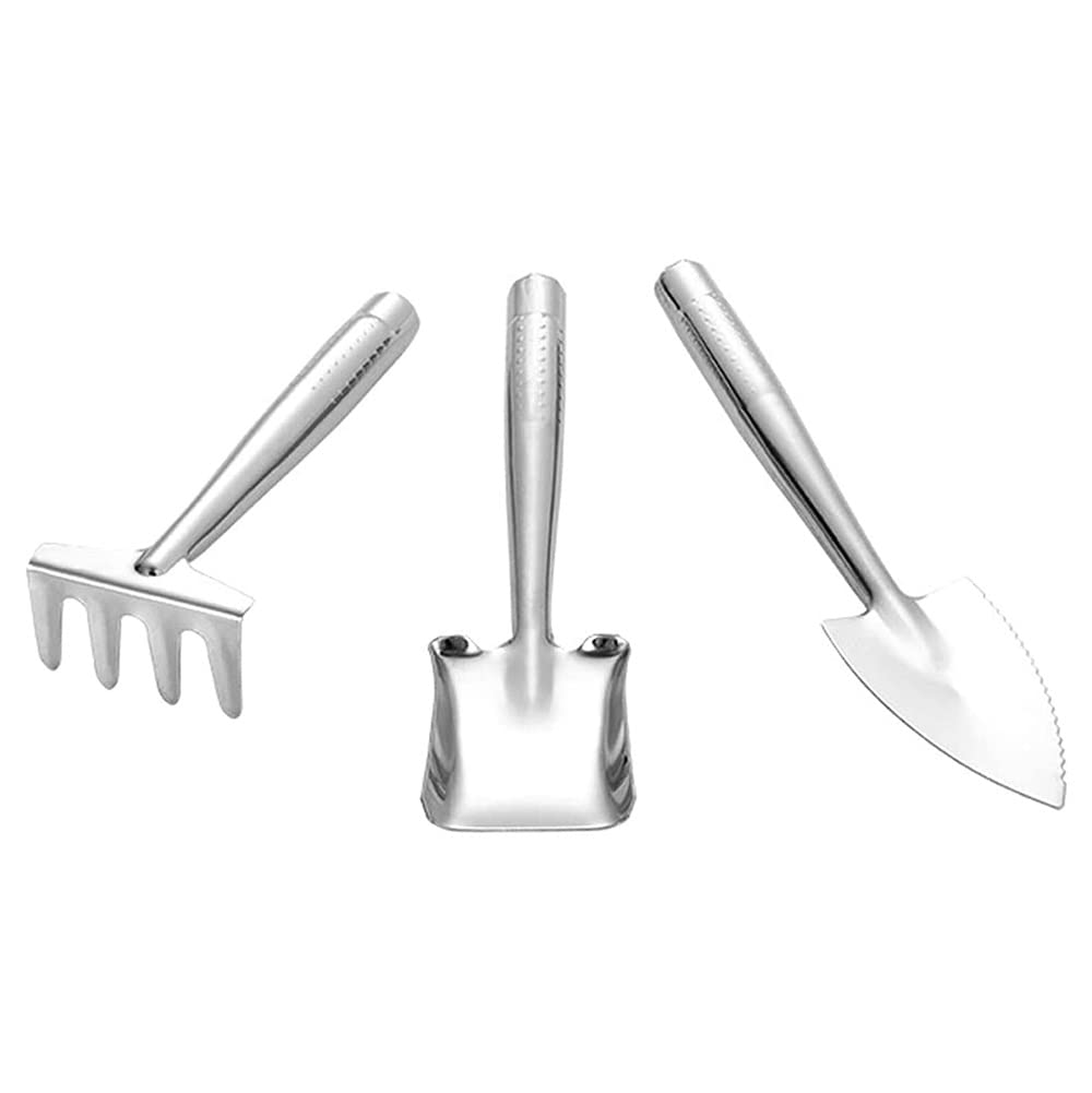 Premium 3-Piece Stainless Steel Heavy Duty Garden Tools Set - Durable Outdoor Gardening Kit for Men & Women - Perfect for Weeding, Planting & Landscaping