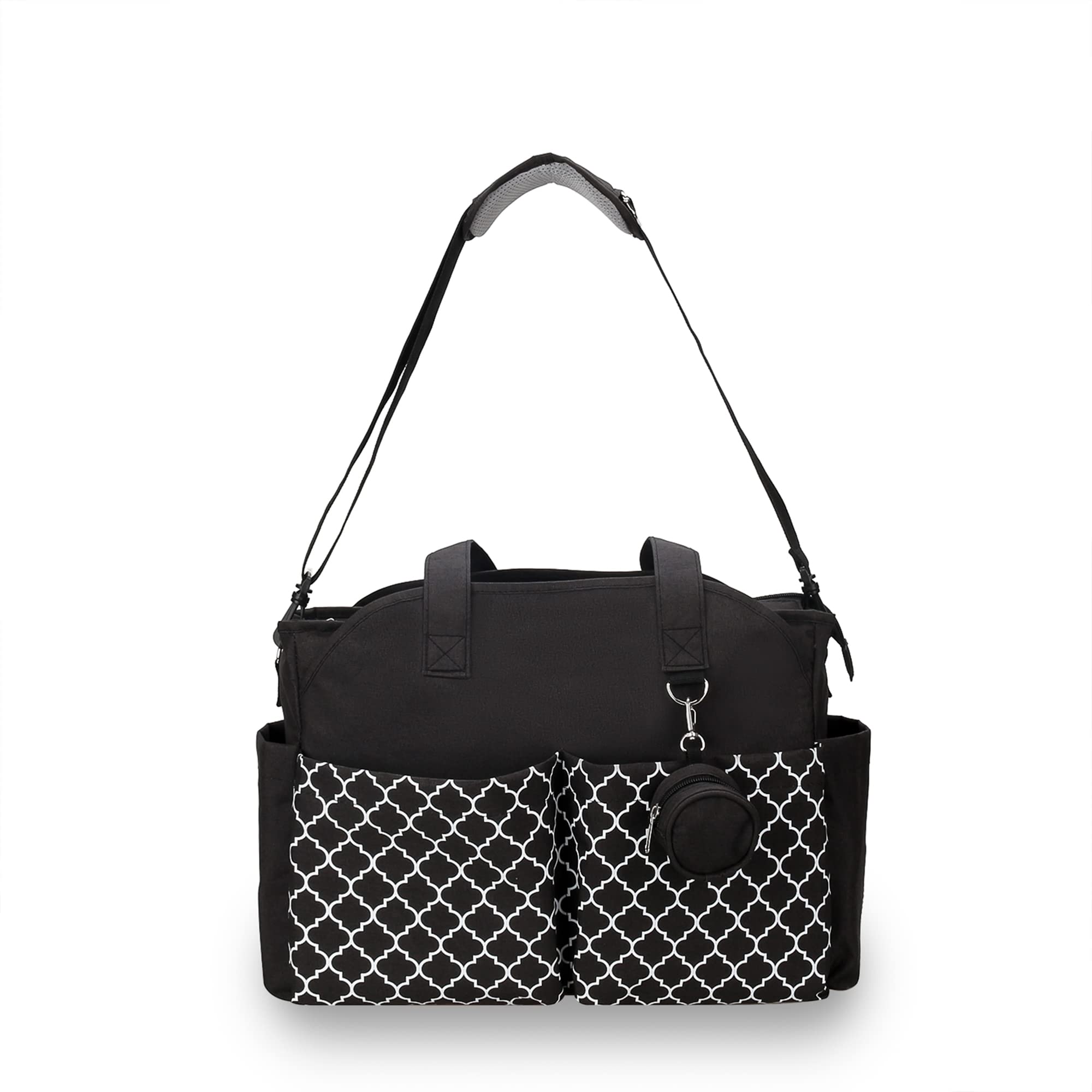 Korolev Professional Nurse Tote Bag for Women - Spacious Work Bag with Multiple Pockets - Perfect for Nurses, Healthcare Workers & Students - Durable Black Medical Bag for Hospital Shifts, Clinical Rotations & Daily Commute