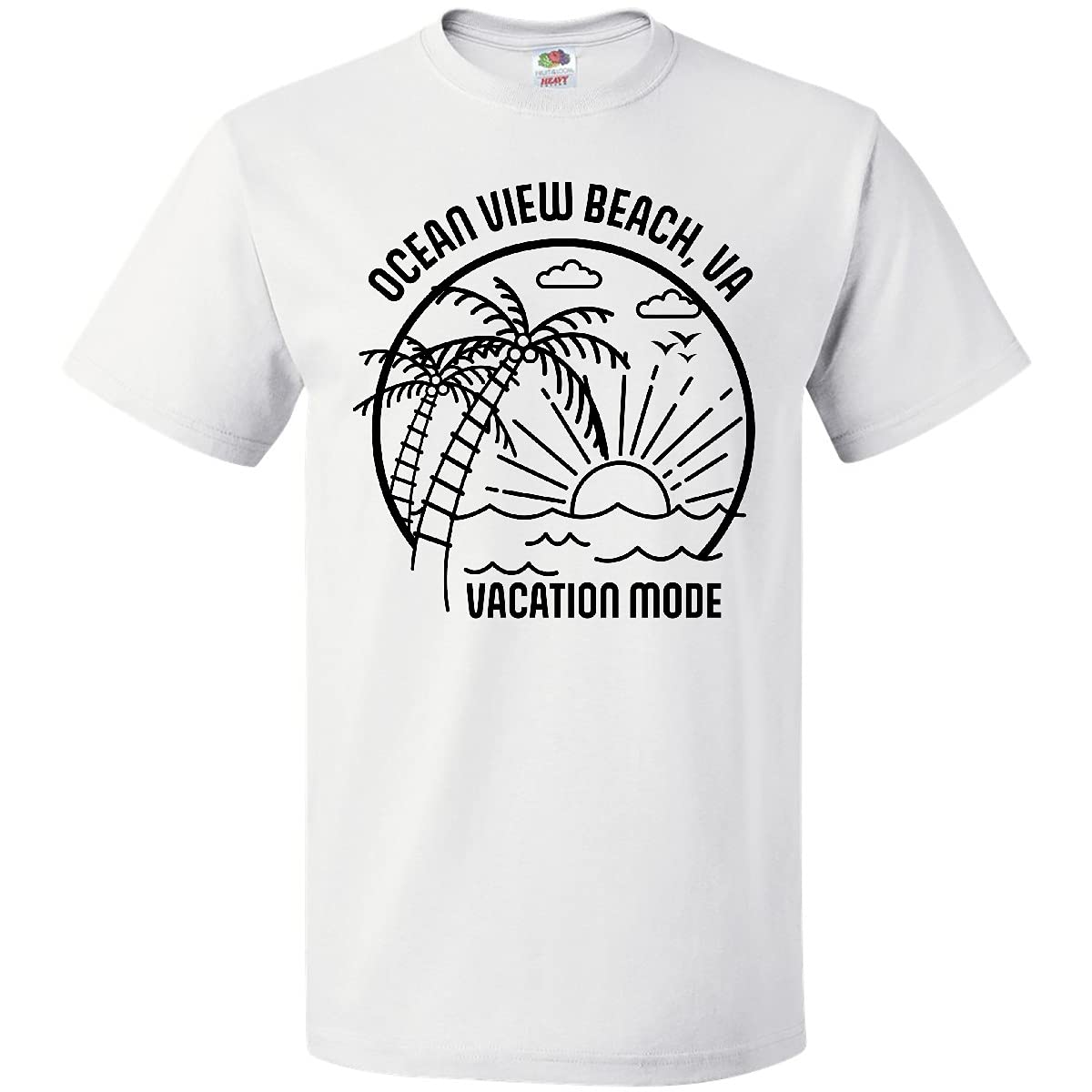 Inktastic Summer Vacation Mode Ocean View Beach Virginia T-Shirt - Comfortable Graphic Tee for Beach Trips, Coastal Getaways & Summer Travel