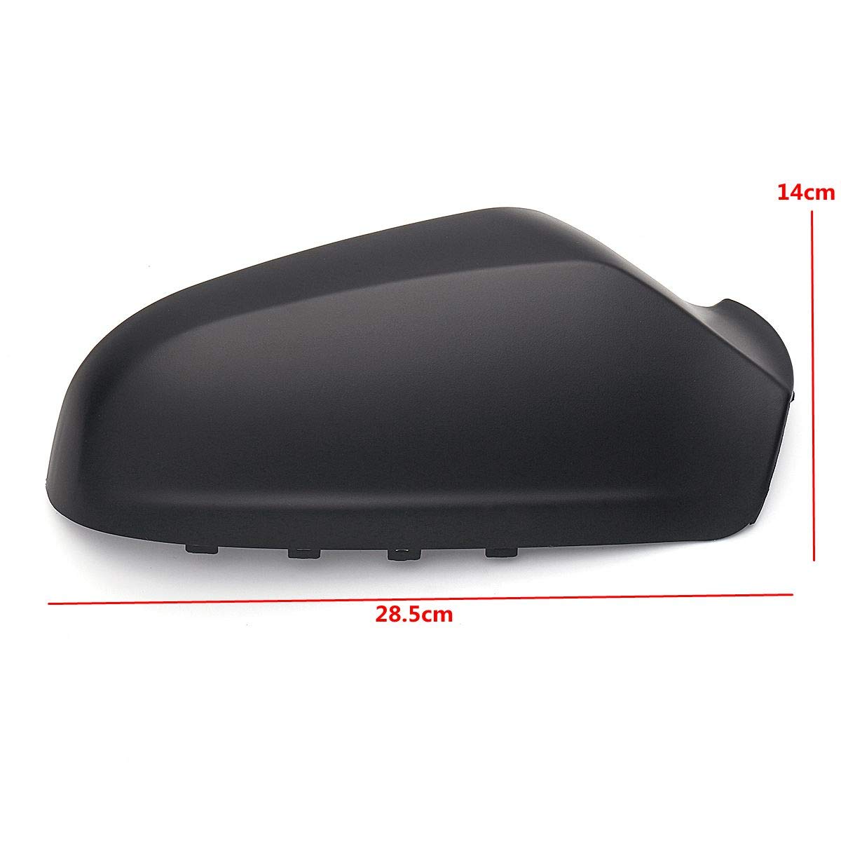 Black Car Door Wing Mirror Cover Cap Set - Left & Right Side Replacement - Perfect for Sedans, SUVs & Trucks - Enhances Vehicle Style & Protection
