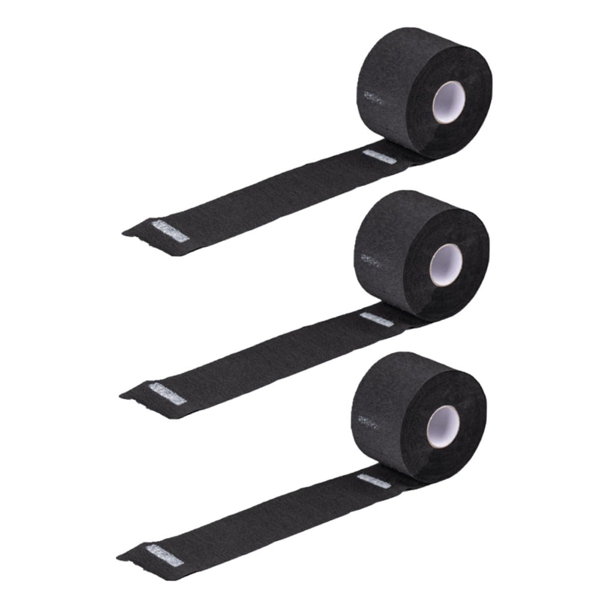 3 Rolls Stretchy Barber Neck Paper Strips - Black Non-Woven Haircut Neck Protection Bands for Barbershop & Salon Use | Ideal for Hair Cutting, Shaving & Styling Sessions