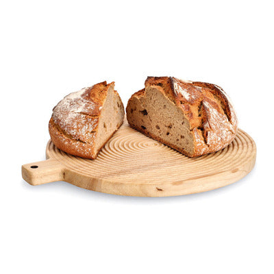 Premium Rubberwood Round Cutting Board with Handle - Durable & Eco-Friendly Kitchen Essential for Chopping, Slicing & Serving - Perfect for Home Cooks & Professional Chefs
