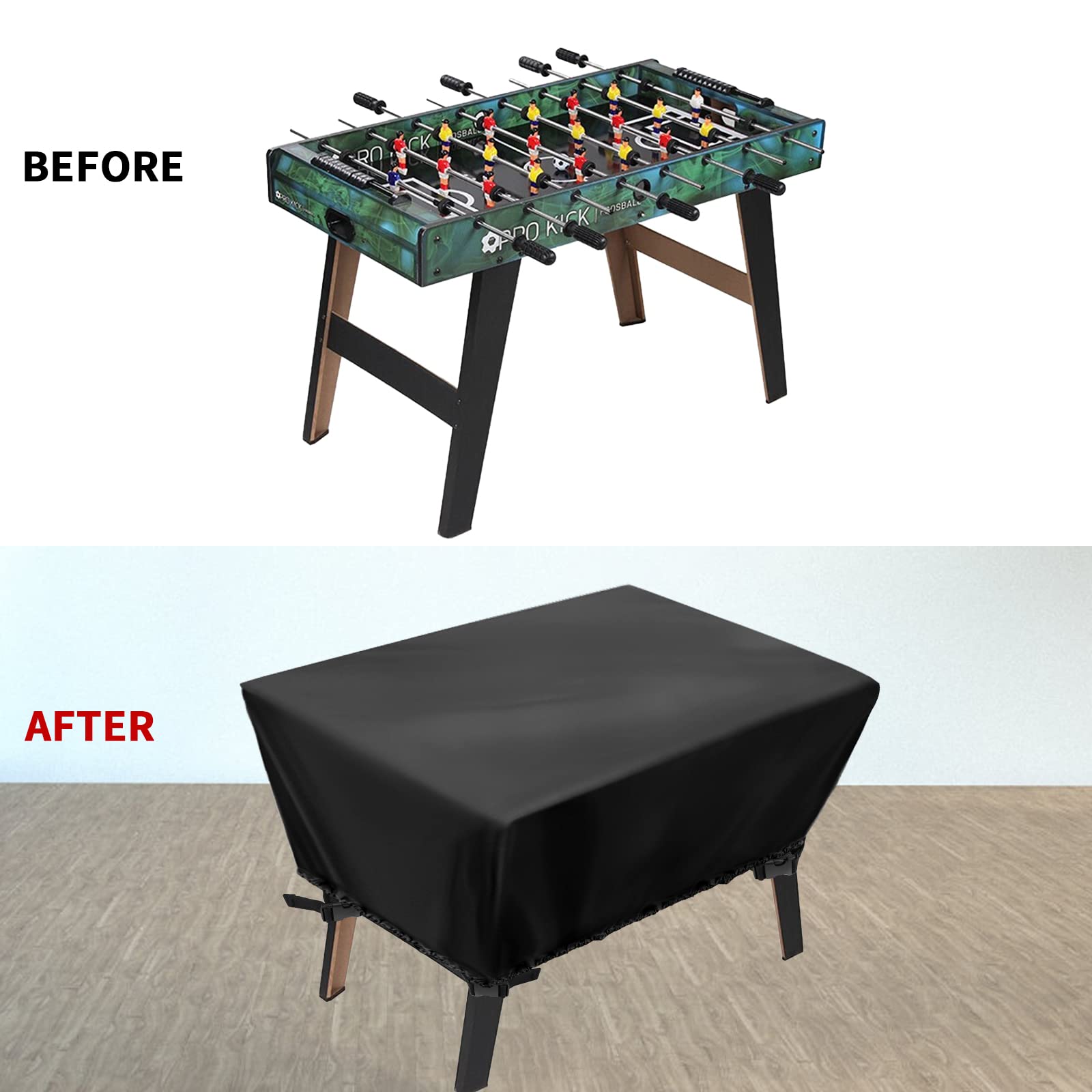 Best Waterproof Foosball Table Cover for Indoor & Outdoor Use - Durable Soccer & Football Table Protection - Perfect for Game Rooms, Patios, and Basements
