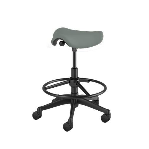 Pony Seat Stool with Graphite Frame - Kids Adjustable Step Stool for Bathroom, Kitchen & Playroom - Safe Non-Slip Toddler Standing Stool