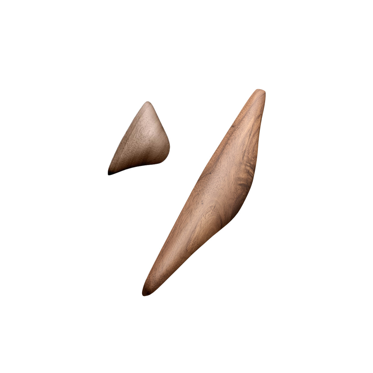 Premium Lacquered Walnut Wood Drawer Handles - Elegant Manta Design for Cabinets, Dressers & Furniture - Easy Installation & Durable Finish