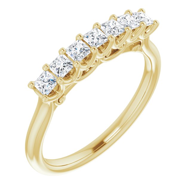 0.70 Carat Princess Cut Diamond Wedding Band - Elegant Prong Set Engagement Ring for Women, Perfect for Proposals, Anniversaries & Bridal Jewelry Gifts