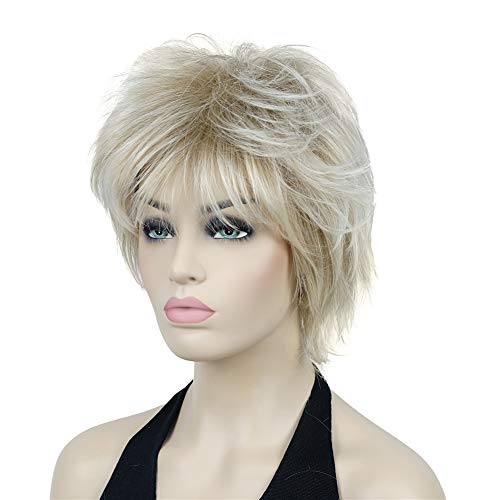 Stylish Short Layered Shaggy Synthetic Wig with Bangs for Women - Perfect for Cosplay, Halloween & Daily Fashion Looks
