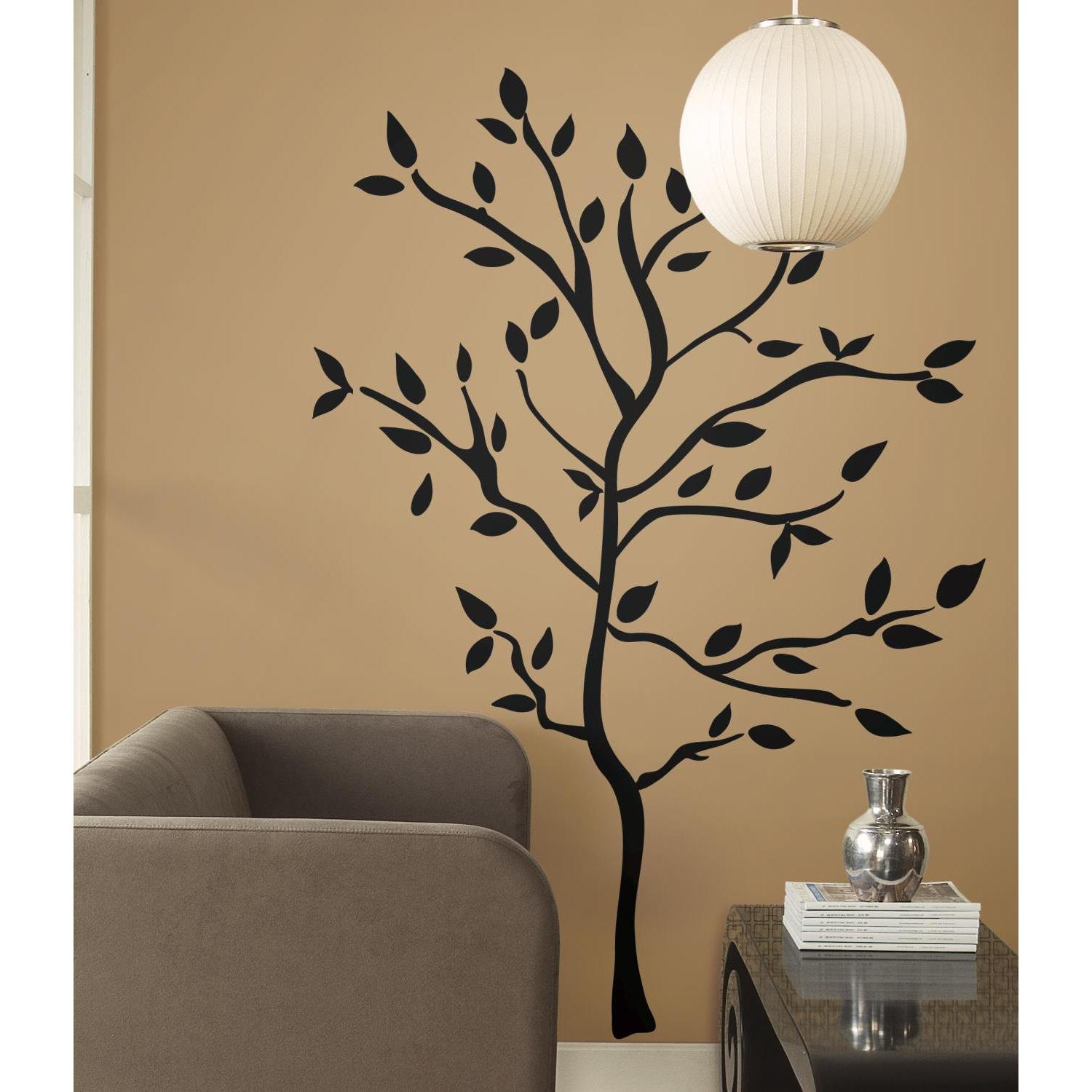 RoomMates RMK1317GM Black Tree Branches Peel and Stick Wall Decals - Easy DIY Home Decor for Bedroom, Nursery, Living Room & Office