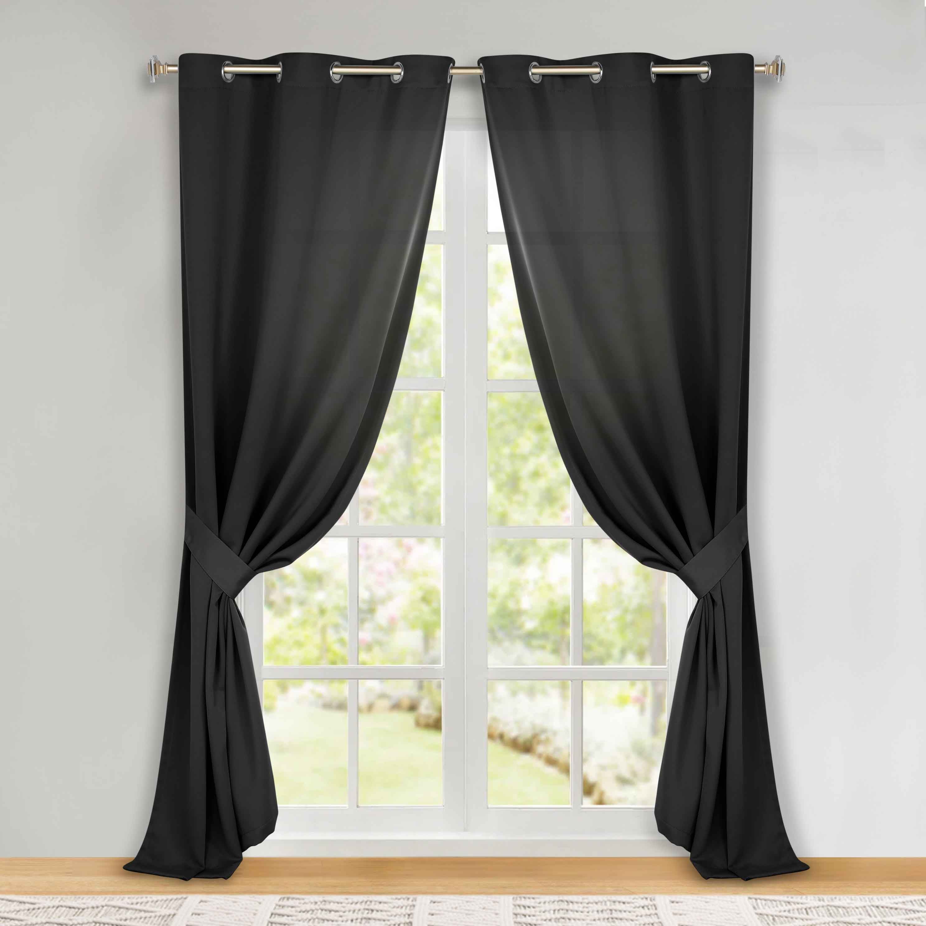 Machine Washable Blackout Curtains for Bedroom - Solid Room Darkening Window Drapes (Set of 2 Panels) - Perfect for Home Theater, Nursery & Light Sleepers