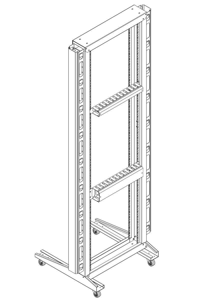 42U Vertical Plastic Cable Manager for Server Racks & Cabinets - Durable Cable Organizer for Data Centers, Network Closets & Office Wiring - RAISING ELECTRONICS