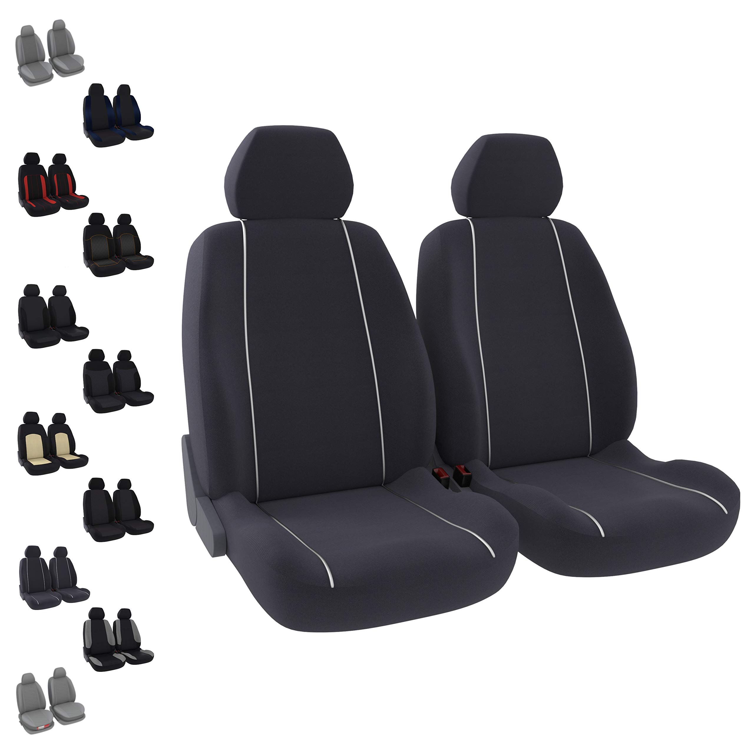 Universal Non-Slip Washable Car Seat Covers for 2 Seats - Waterproof & Durable Grey Car Interior Accessories - Perfect for SUVs, Trucks & Sedans - Easy Installation & Cleaning