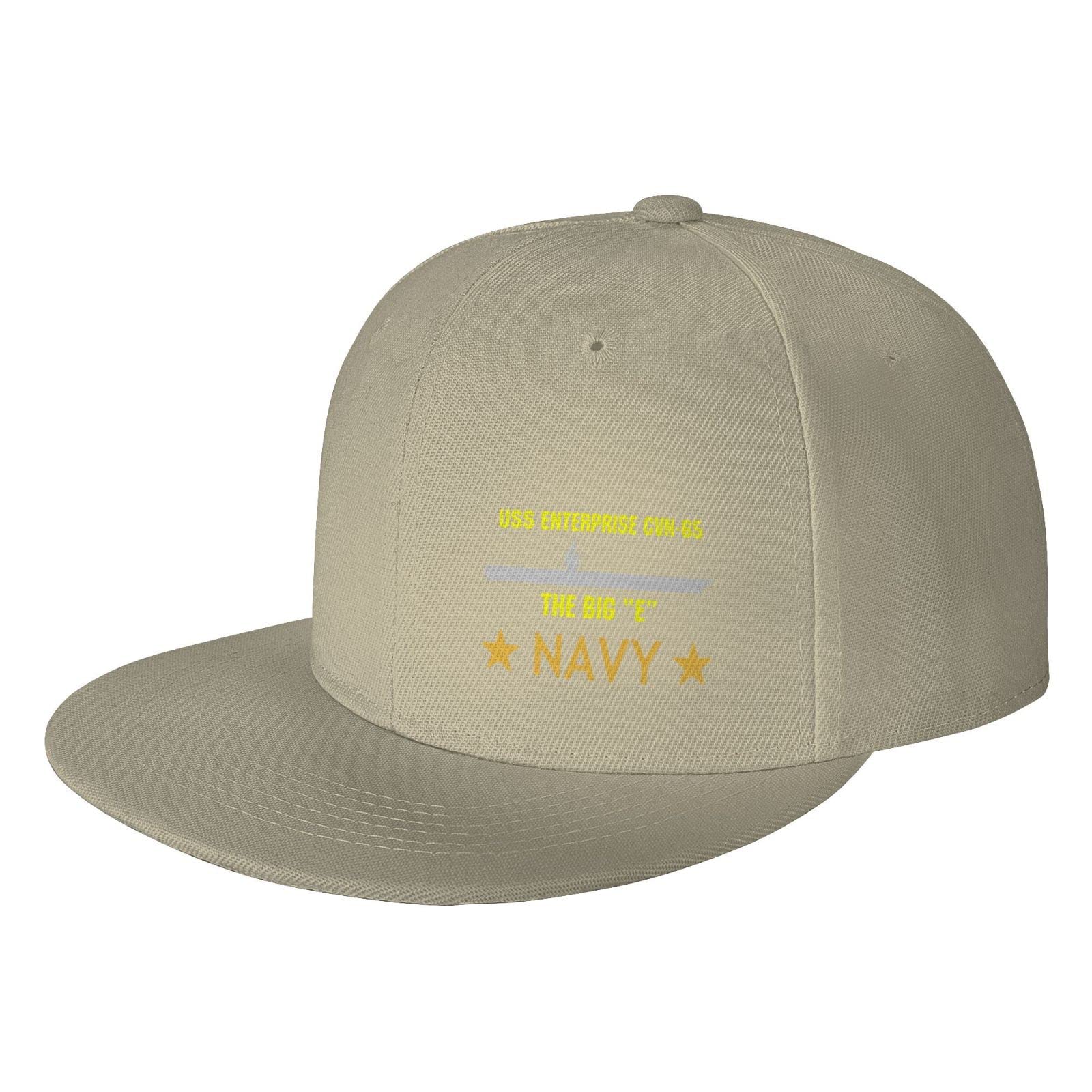 USS Enterprise CVN-65 Snapback Hat for Men - Adjustable Flat Bill Baseball Cap - Navy Veteran Trucker Dad Hat - Perfect for Military Enthusiasts & Patriotic Gifts