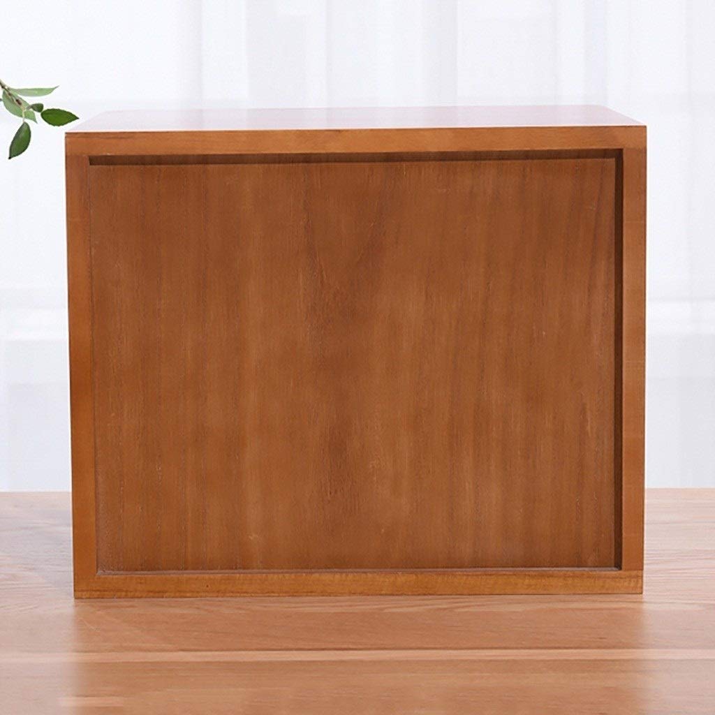 4-Layer Desktop File Cabinet with Multiple Storage Drawers - Stackable Organizer for Office Supplies, Documents & Mail - Cherry Wood Finish | Perfect for Home Office, Workspace & School Organization