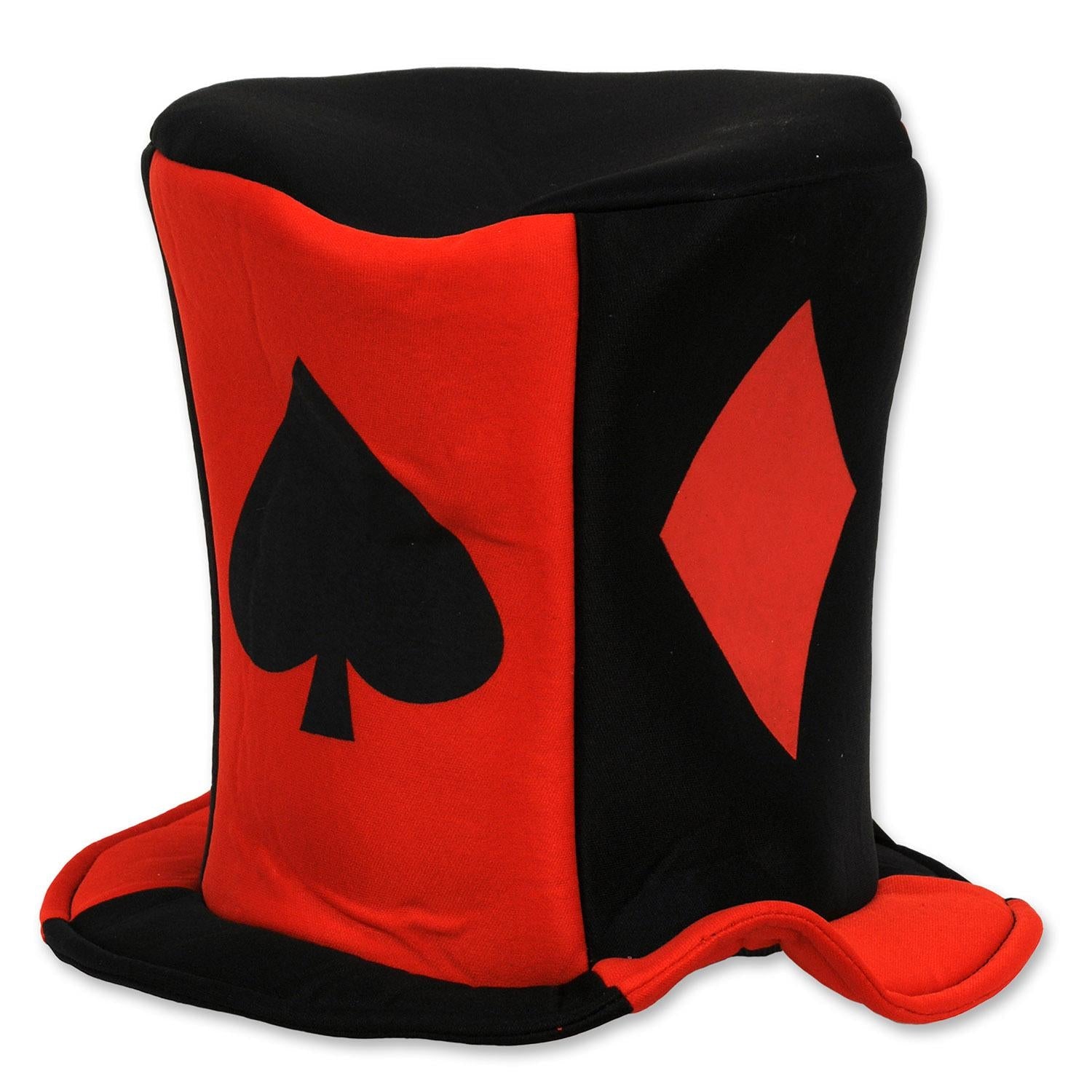 12 Pack Beistle Fabric Card Suit Hats - Fun Casino Party Accessories for Poker Night, Costume Parties & Themed Events