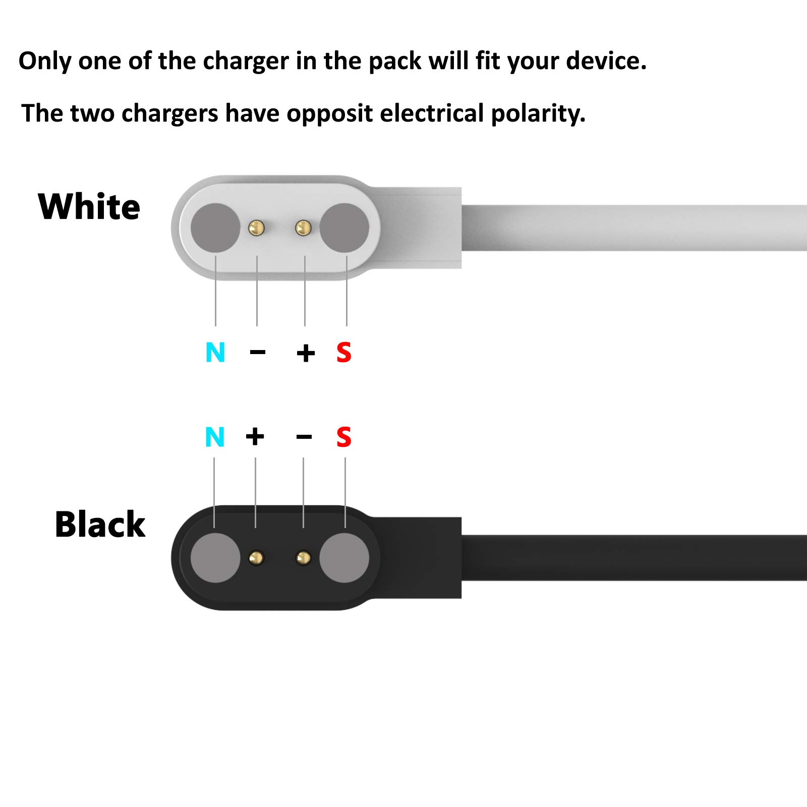 ID Sport01 Smartwatch Charger - 2 Pin Magnetic Charging Cable Compatible with KEEPONFIT ID Sport01/IDW21 Smart Watches (Not for P66 Model) - Perfect for Home, Office & Travel Charging