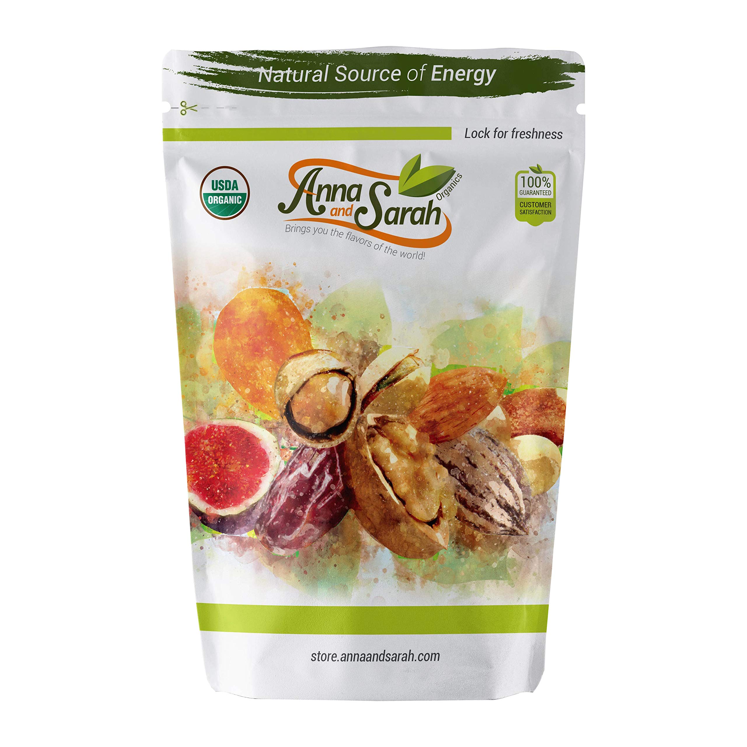 Organic Dried Mango Slices - No Sugar Added, Natural Vegan Snacks, 2 Pound Bulk Bag - Perfect for Healthy Snacking, Trail Mix & Lunch Boxes