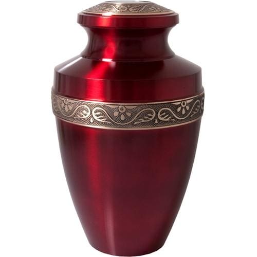 Scarlet Brass Urn Large - Elegant Decorative Urn for Home, Office & Memorial Use - Perfect for Ashes Storage, Flower Vase or Centerpiece Display