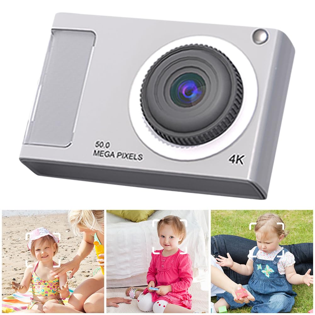 Fiorky 48MP HD Digital Camera with 2.88in IPS Screen, 4K Video & Anti-Shake - Compact 4x Zoom Kids Camera with Fill Light for Boys, Girls, Teens & Adults - Perfect for Travel, School Projects & Family Events