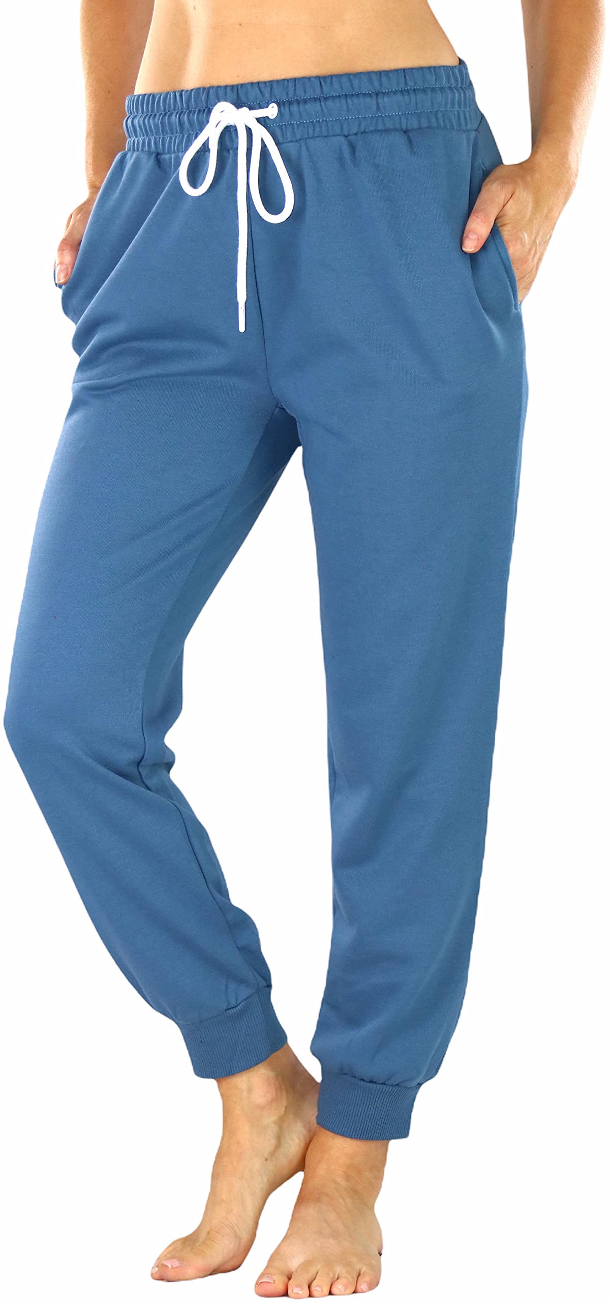 Stylish Women's French Terry Capri Jogger Pants with Drawstring Waistband - Comfortable Lounge & Workout Pants for Yoga, Running & Casual Wear