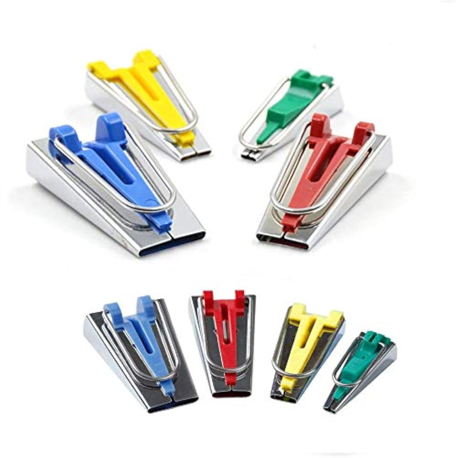 YICBOR 4-Piece Bias Tape Maker Set (6mm, 12mm, 18mm, 25mm) - Fabric Binding Tool for Sewing, Quilting & DIY Crafts - Perfect for Making Bias Strips, Garment Trims and Home Decor Projects