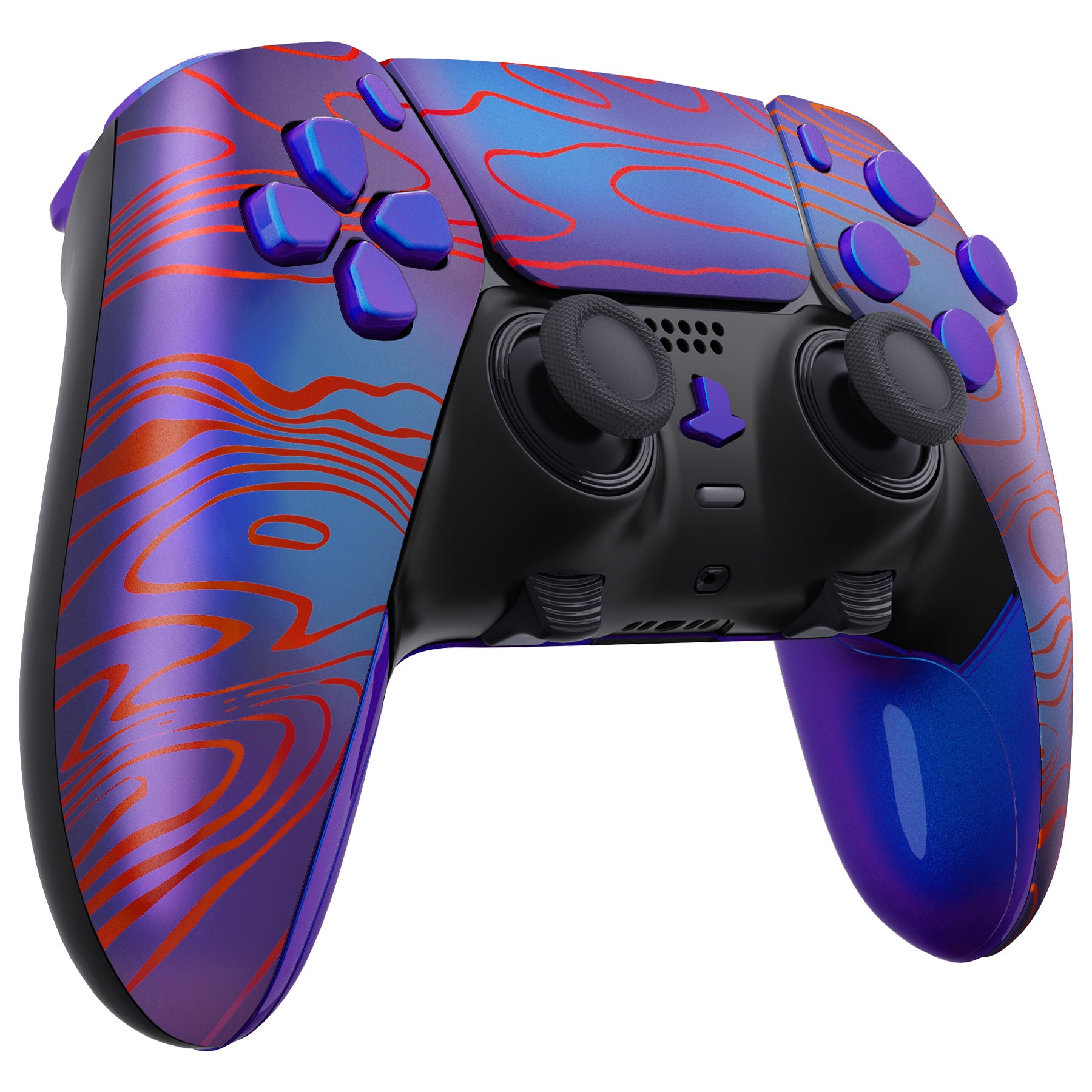 eXtremeRate Damascus Camo Full Housing Shell with Buttons & Touchpad Cover for PS5 Edge Controller - Custom Replacement Decorative Front & Back Plates - Perfect for Gaming, Customization & Enhanced Grip