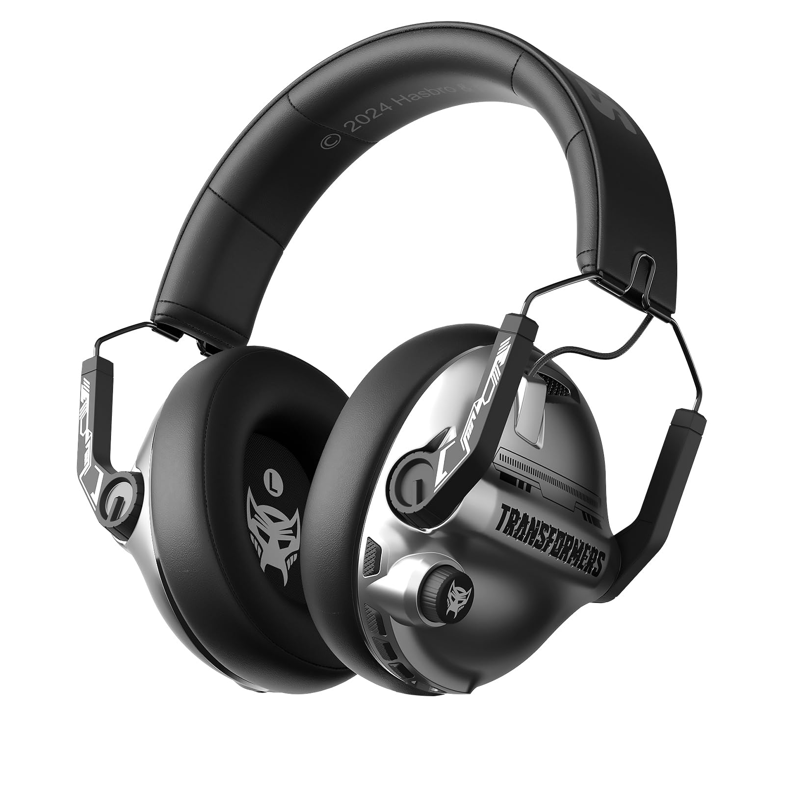 Transformers TF-G03 Wireless Gaming Headset with Retractable Mic - Bluetooth 5.4 Headphones with 40mm Drivers & Surround Sound, 100H Playtime for PC, PS4, PS5, Xbox, Switch (Grey) - Perfect for Competitive Gaming & Immersive Entertainment