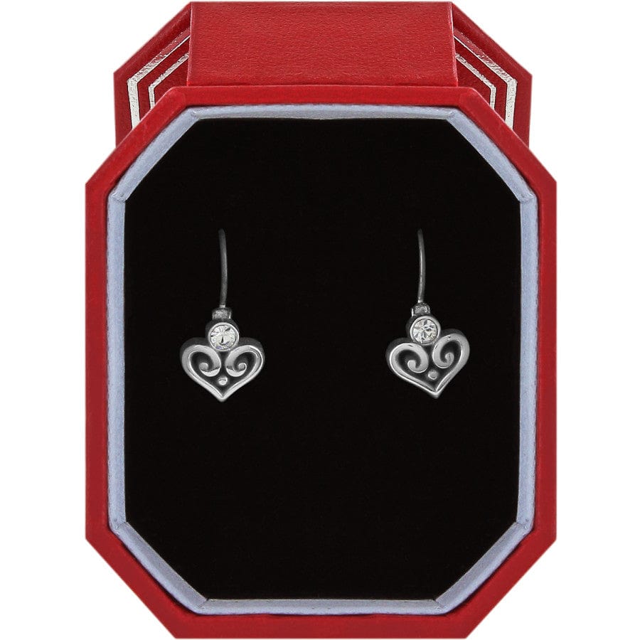Alcazar Heart Leverback Earrings for Women - Sterling Silver Valentine's Gift Set with Gift Box - Perfect for Anniversaries, Date Nights & Special Occasions