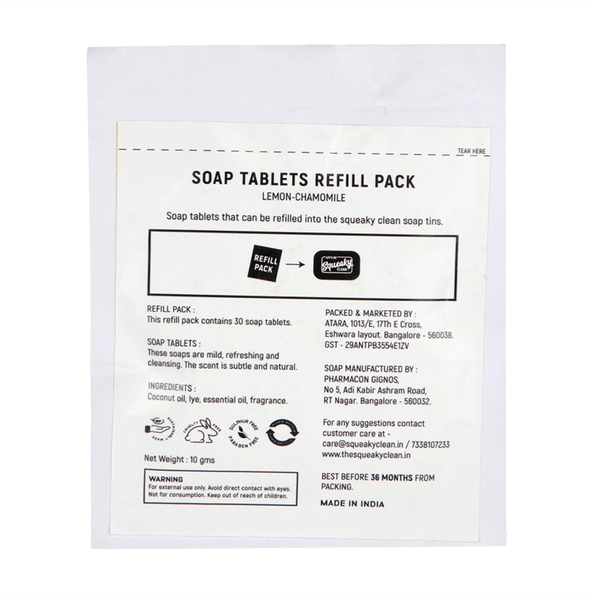 Handmade Lemon Scented Soap Tablets - 1 Tin (30 Tablets) + 2 Refills (60 Tablets) | Travel-Friendly, Eco-Friendly, Skin-Friendly | Perfect for Camping, Gym & On-the-Go Use