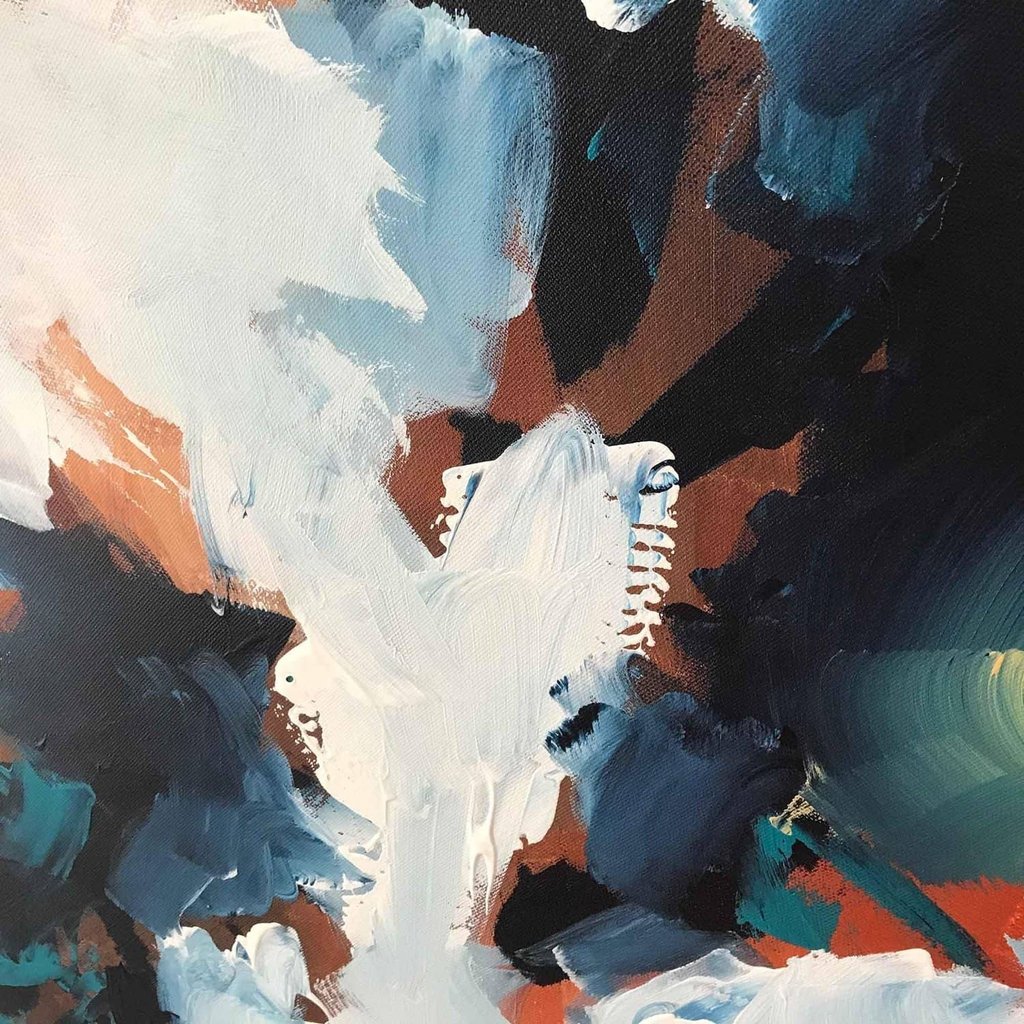The Silent Tide 102x92 cm Original Handmade Oil Painting - Perfect for Living Room, Bedroom & Office Wall Decor