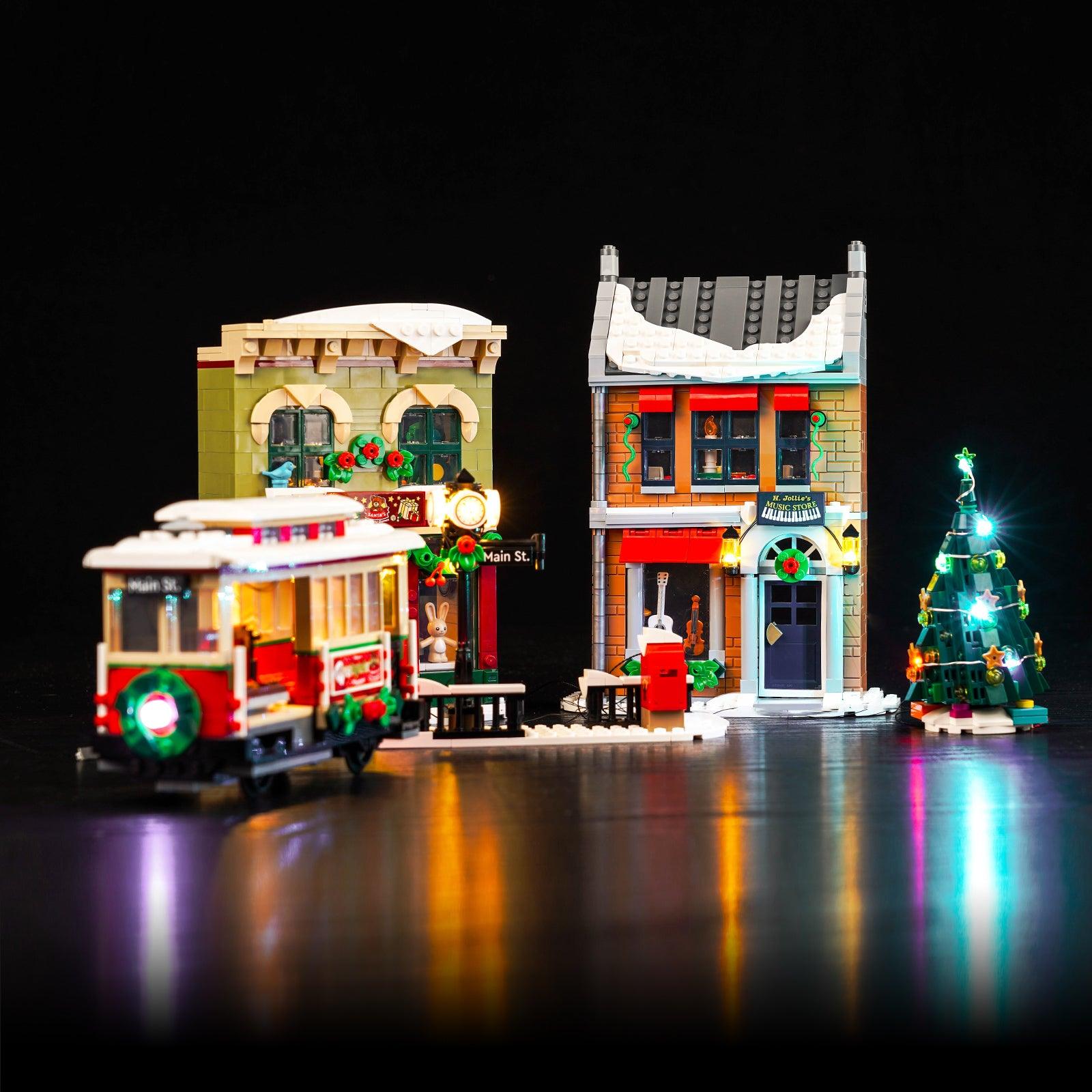 LEGO Holiday Main Street ICONS 10308 Building Kit with LED Lights - Christmas Village Display & Winter Holiday Decor for Home & Office