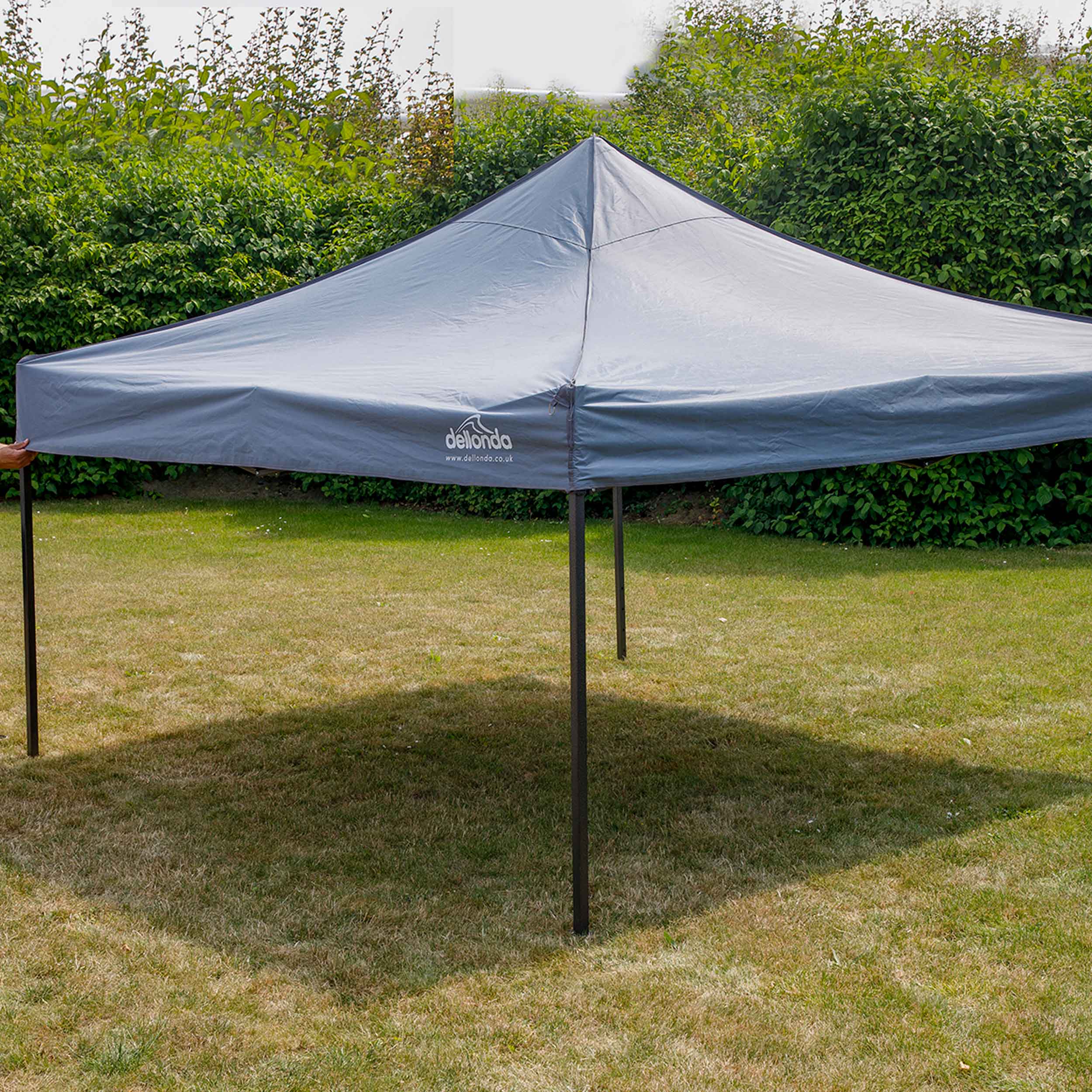 Premium 3x3m Pop Up Gazebo with Water Resistant Canopy - Includes Carry Bag, Stakes & Weight Bags (Grey, DG133) - Perfect for Backyard BBQs, Camping Trips & Outdoor Events