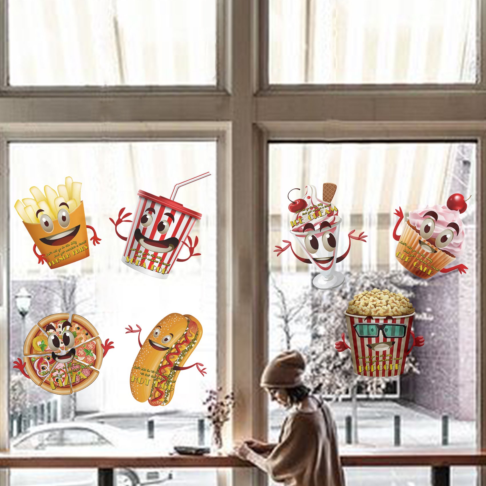 Musykrafties Large Prepasted Cupcake Movie Night Wall Decal - 18