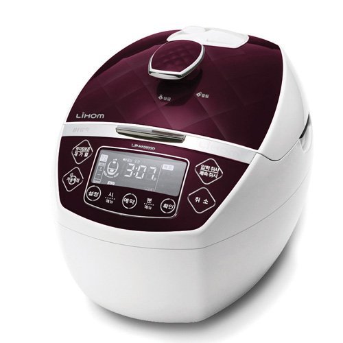 Lihom IH 6-Cup Pressure Rice Cooker with Stainless Steel Inner Pot - Fast Cooking & Keep Warm Function - Perfect for Home, Dorm, Office & Small Family Use (Model LJP-HA060GDE)