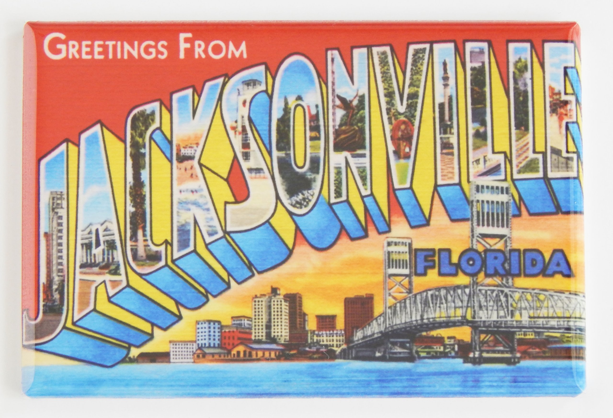 Jacksonville Florida Souvenir Fridge Magnet - 2 x 3 Inch Collectible Travel Gift for Friends & Family - Perfect for Refrigerators, Lockers, and Office Decor