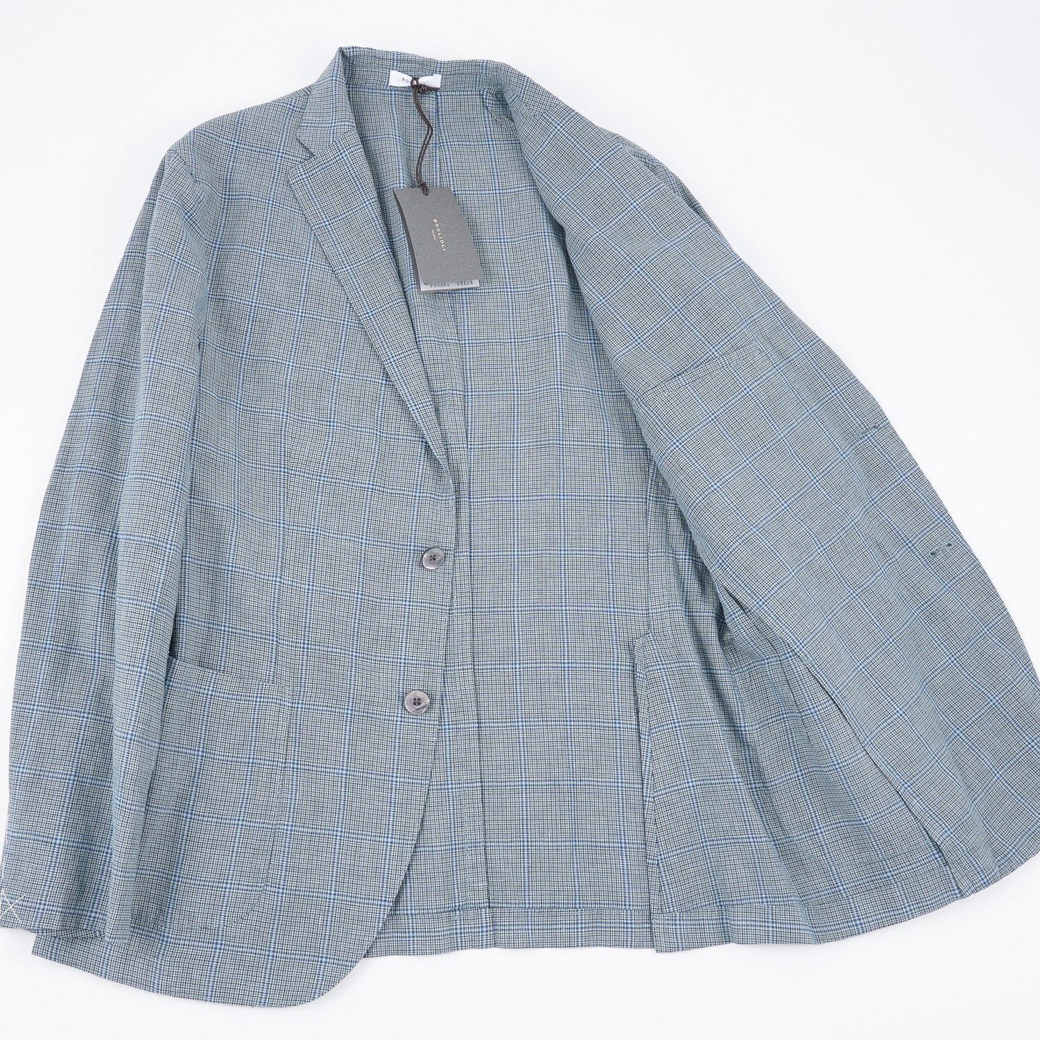 Boglioli Men's Lightweight Wool Linen Blend K Jacket - Premium Tailored Blazer for Business Casual & Summer Weddings
