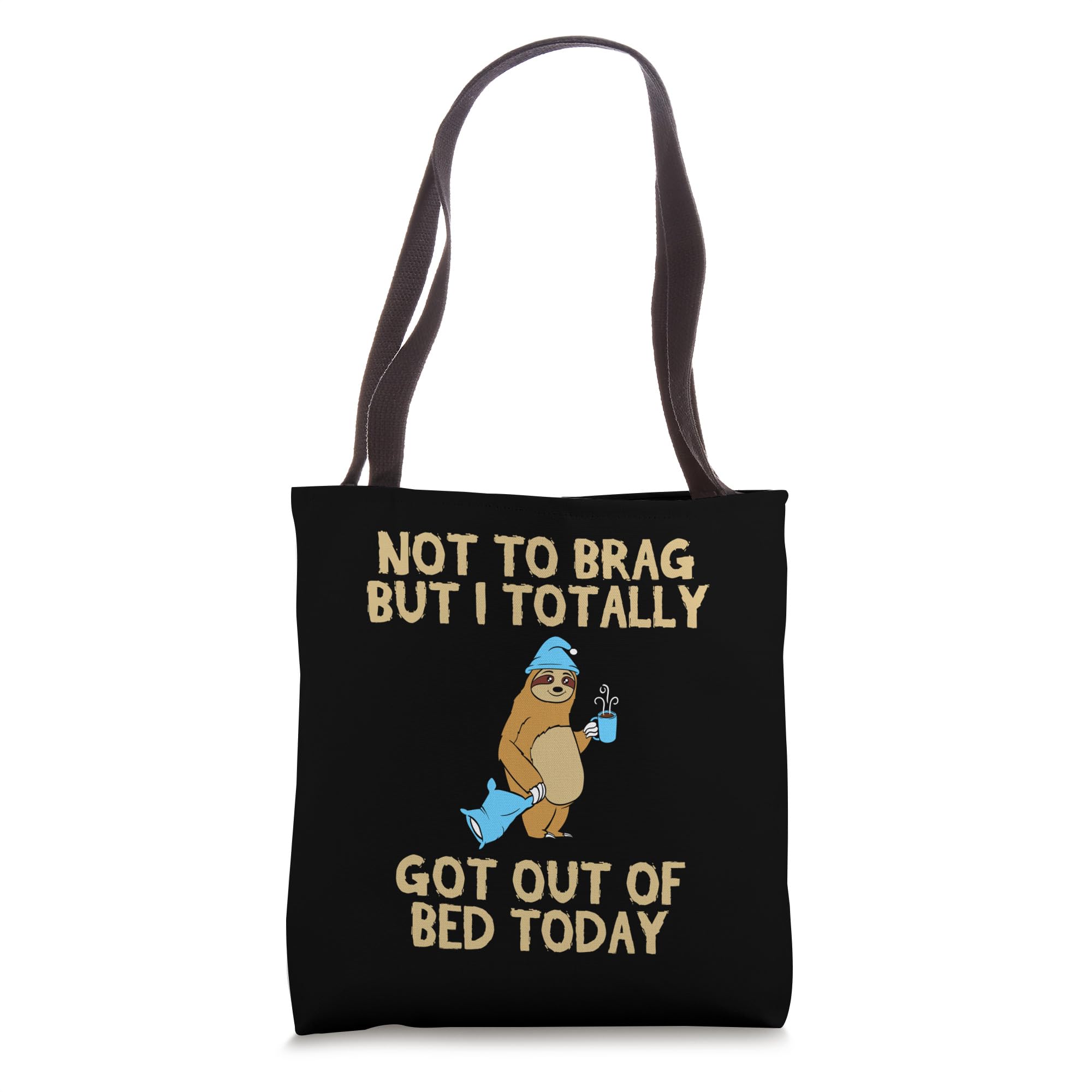 Funny Sloth Sleepy Pajama Tote Bag - Cute Animal Print Grocery Shopping & Beach Bag for Women | Perfect for Sleepovers, Travel & Casual Outings